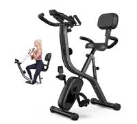 Cyclette da Indoor Cycling Pieghevole, Bike da Allenamento compatta e Pieghevole per la casa con 10 Livelli di Resistenza Magnetica silenziosa, volano da 2,5 kg