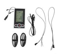 Cyclette Display Monitor Tachimetro per Fitness Bike Allenatore ellittico con Sensore di Frequenza Cardiaca Cavi Velocità Tempo Distanza Calorie Tracking Funzione Bianco