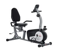 HOMCOM Cyclette Orizzontale Recumbent con 8 Livelli di Resistenza, Cyclette da Casa con Ruote, Monitor LCD e Seduta Regolabile, in Acciaio e ABS, per Home Gym Casa, 122-137x62x103cm