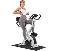 Cyclette, Micyox Cyclette Magnetica Pieghevole da Interno con Display LCD e Sensore di Frequenza Cardiaca, Cyclette da Casa con Fasce di Resistenza, Attrezzatura per Allenamento Fitness Salvaspazio Fe
