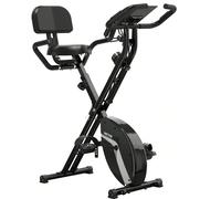 Cyclette, Micyox Cyclette Magnetica Pieghevole da Interno con Display LCD e Sensore di Frequenza Cardiaca, Cyclette da Casa con Fasce di Resistenza, Attrezzatura per Allenamento Fitness Salvaspazio Fe