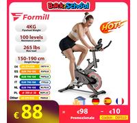 Cyclette per interni Volano da 4 kg Spin Bike silenzioso con trasmissione a cinghia con resistenza regolabile e display LCD per allenamento cardio a casa QK101
