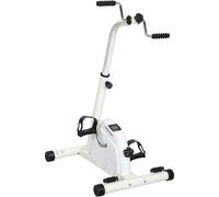 Cyclette Per Riabilitazione Braccia E Gambe Con Altezza E Resistenza Regolabili, Display Lcd, Bianco
