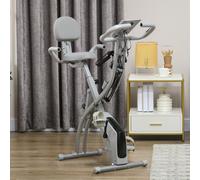 Cyclette Pieghevole 2 in 1, Resistenza Magnetica Regolabile 8 Livelli, Bici da Fitness con Sensore di Frequenza Cardiaca, Elastici per Braccia, Schermo LCD Description:Fai un allenamento total body ne