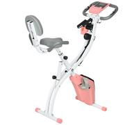 Cyclette pieghevole Homcom con altezza e resistenza regolabili con schermo LCD e sedile con schienale 97X51X115Cm