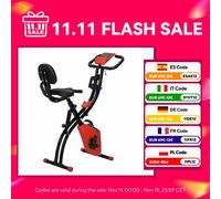 Cyclette pieghevole Homcom realizzata in acciaio Abs e plastica 105X48X118 cm Rossa