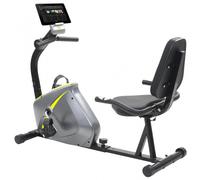 Cyclette reclinata VidaXL con cardiofrequenzimetro grigio/giallo