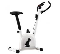 Cyclette VidaXL con nastro di resistenza bianco