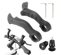 Cycling Bar Ends, 6.14x1.77x0.67 in, Nylon Mountain Bike Bar Extender for Handlebar Upgrade, Replacement Parts with Lightweight Ergonomic Design for Cyclists Trail Road City Commuting Camping Outdoor