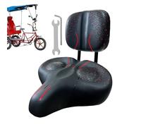 Cycling Comfort Seat, Pu Leather Cushion, 12.2x12.6in Backrest Saddle Cover, Compact Ergonomic Wide Design, Shock-Absorbing Support for Electric Bikes Scooter Riding