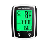 Cycling Computers - Wired Tracker, Ride Monitor | 19 Contachilometri Della Funzione Per Biciclette Con Design Impermeabile, Display Di Chilometraggio Totale, Sensore Di Velocità, Conteggio Dei Tempi,