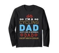 Cycling Dad Like A Regular Dad But Cooler Bicycle Lover Maglia a Manica