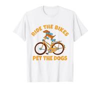 Cycling Dog Gravel Road Bike Rider Cyclist Bicycle Lover Pet Maglietta