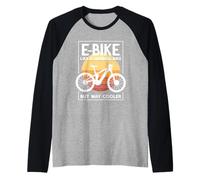 Cycling E-Bike Rider Electric Bicycle Lover Cyclist Maglia con Maniche Raglan