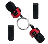 Cycling Gear Shifter - Bicycle 21 Speed Twist Lever | 1 Pair Non Slip Handlebar Grip | Replacement for Road Mountain E Bikes and Folding Bikes | Smooth Shifting Accessory for Commuting Touring Kids