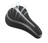 Cycling Seat Cover, Comfortable Silicone Padded Soft Saddle Pad with Waterproof Layer, Ideal Replacement for Road Mountain, and Electric Bike Seats Men Outdoor Riding, 29,5 x 17 cm