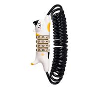 Cycling Security Lock - Wired, 4 Digit Combination, Portable Anti Theft Cable, Helmet Locker, Universal Vehicle Link | Versatile Protection Ideal For Luggage Gate Door Cabinets