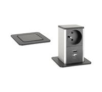 cyclingcolors 1 x presa da incasso pull-out 1 x 230 V 1 x USB A+C con cavo lunghezza 1,3 m ufficio casa ufficio ufficio casa ufficio nero
