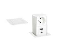cyclingcolors 1 x presa da incasso pull-out 1 x 230 V 1 x USB A+C con cavo lunghezza 1,3 m ufficio casa ufficio ufficio casa ufficio bianco