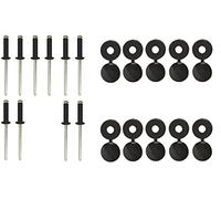 cyclingcolors 10 Rivetti + Bottoni PLASTICA Targa Nero Auto Moto Scooter Fissaggio Clip Vespa