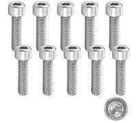 cyclingcolors 10 viti cilindriche in acciaio inox A2 a esagono incassato, norma DIN 912, ISO 4762, filettatura metrica, M10 x 25 mm (lunghezza filettatura 25 mm)