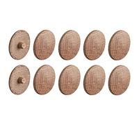 cyclingcolors 10 x coprivite in legno naturale 18 mm per raccordo scatola di montaggio rastex eccentrico minifix 15, rovere