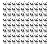 cyclingcolors 100x Chiodi a testa larga tondi chiodini puntine per tappezzeria 9mm cromo argento decorativo divano poltrona letto sedia rinnovamento, finitura nichel