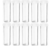 cyclingcolors 10x Bottiglia di plastica con coperchio Piccoli Flaconi da Viaggio trasparente con tappo contenitori aereo 5,8cm