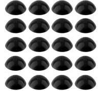 cyclingcolors 10x Coprivite con labbro di tenuta cappuccio plastica viti testa cilindrica bombata copertura coperchi tappi, Nero 14mm (Confezione da 2)