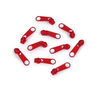 cyclingcolors 10x Cursore Cerniera Ricambio Kit di Riparazione per Cerniera Testa N°3 Cursori per Vestiti Borse Giacche Borse Valigie Jeans, rosso