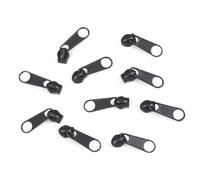 cyclingcolors 10x Cursore Cerniera Ricambio Kit di Riparazione per Cerniera Testa N°3 Cursori per Vestiti Borse Giacche Borse Valigie Jeans, grigio opaco
