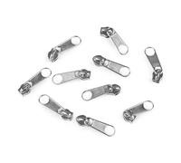 cyclingcolors 10x Cursore Cerniera Ricambio Kit di Riparazione per Cerniera Testa N°3 Cursori per Vestiti Borse Giacche Borse Valigie Jeans, nichel