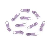 cyclingcolors 10x Cursore Cerniera Ricambio Kit di Riparazione per Cerniera Testa N°3 Cursori per Vestiti Borse Giacche Borse Valigie Jeans, viola chiaro