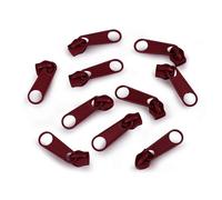 cyclingcolors 10x Cursore Cerniera Ricambio Kit di Riparazione per Cerniera Testa N°5 Cursori per Vestiti Borse Giacche Borse Valigie Jeans, bordò