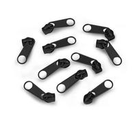 cyclingcolors 10x Cursore Cerniera Ricambio Kit di Riparazione per Cerniera Testa N°5 Cursori per Vestiti Borse Giacche Borse Valigie Jeans, nero