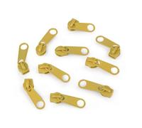 cyclingcolors 10x Cursore Cerniera Ricambio Kit di Riparazione per Cerniera Testa N°5 Cursori per Vestiti Borse Giacche Borse Valigie Jeans, verde giallo