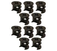 cyclingcolors 10x Dado per giunto eccentrico connettore ricambio per collegamento mobili cassetti armadi scaffali, nero senza bordo 15x18mm