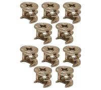 cyclingcolors 10x Dado per giunto eccentrico connettore ricambio per collegamento mobili cassetti armadi scaffali, nichelato senza bordo 15x13mm