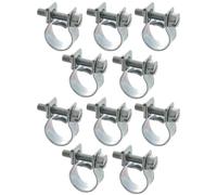 cyclingcolors 10x Fascette Mini Morsetto Acciaio T-Bolt Linea di Carburante Clip per Tubo, 6-8mm