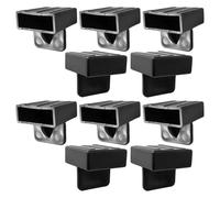 cyclingcolors 10x Ferma Doghe Singola in Plastica Cappuccio Innesto Supporti 36 x 12 mm Letto Boccola Doga Rete Balancella Nero