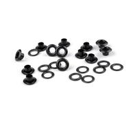 cyclingcolors 10x Occhiello Rondella Interno 10 mm Esterno 16 mm per Rivetto a Pressione Manuale Cucito Tela Poster Tenda Riparazione Fai da Te, nero