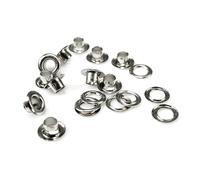 cyclingcolors 10x Occhiello Rondella Interno 7 mm Esterno 13 mm per Rivetto a Pressione Manuale Cucito Tela Poster Tenda Riparazione Fai da Te, nichel