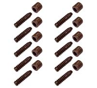 cyclingcolors 10x Perno di Guida Centraggio Plastica Scorrevole Prolunga Estensione Tavolo Mobile Universale, Marrone scuro