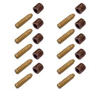 cyclingcolors 10x Perno di Guida Centraggio Plastica Scorrevole Prolunga Estensione Tavolo Mobile Universale, Marrone chiaro