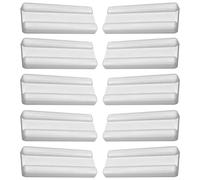 cyclingcolors 10x piedini rialzi feltrini per mobili in plastica per mobili sedie tavolini dimensioni 39x16mm tacchetti, bianco