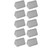 cyclingcolors 10x staffa angolare connettore in plastica 20 x 20 x 42 mm 2 fori con copertura supporto mobile mensola universale fissaggio da avvitare grigio