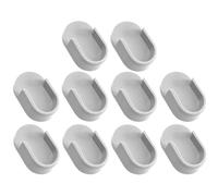 cyclingcolors 10x Supporto bastone armadio tubo ovale 30x15 mm armadio casa plastica, Bianco