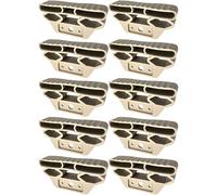 cyclingcolors 10x Supporto doga doppia corto 38 x 8 mm in elastomero per rete letto telaio in legno, fissaggio con vite e tenone - beige