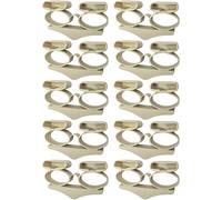 cyclingcolors 10x Supporto doga doppia corto 38 x 8 mm sospeso in elastomero per rete letto telaio in legno, terminale fissaggio a tenone - beige