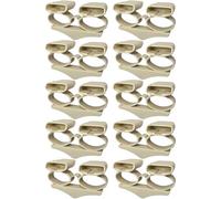 cyclingcolors 10x Supporto doga doppia lungo 38 x 8 mm sospeso in elastomero per rete letto telaio in legno, terminale fissaggio a tenone - beige